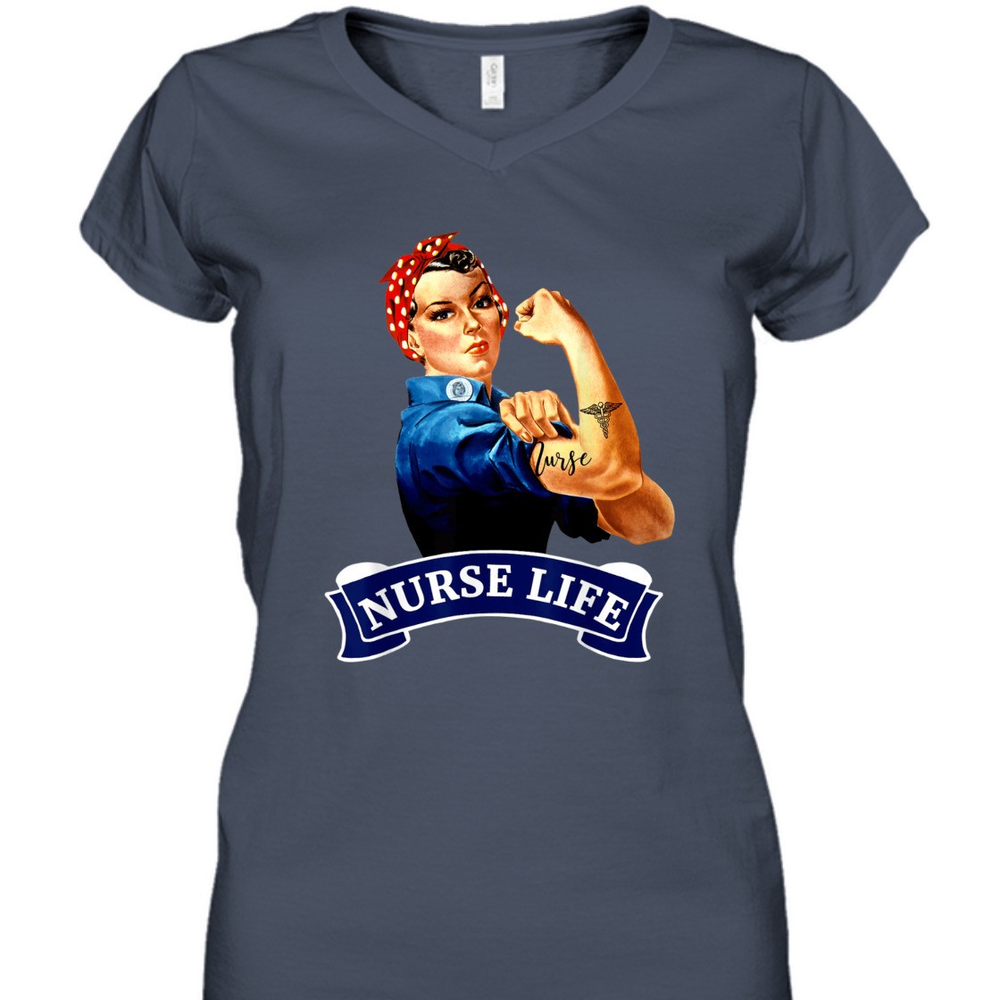 Strong Women Rosie The Riveter Retro Nurse Life Feminist T-Shirt Strong Women Rosie The Riveter Retro Nurse Life Feminist T-Shirt