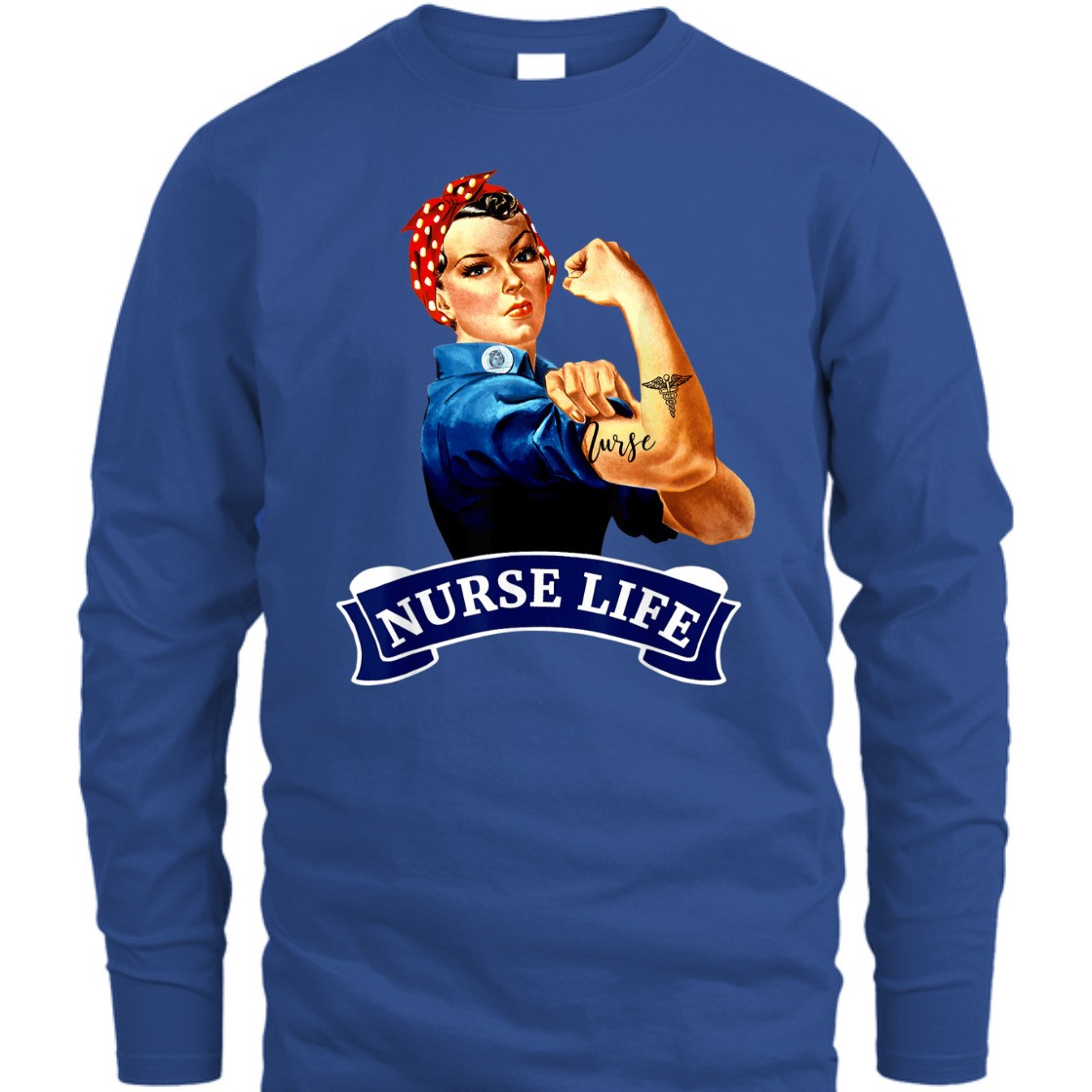 Strong Women Rosie The Riveter Retro Nurse Life Feminist T-Shirt
