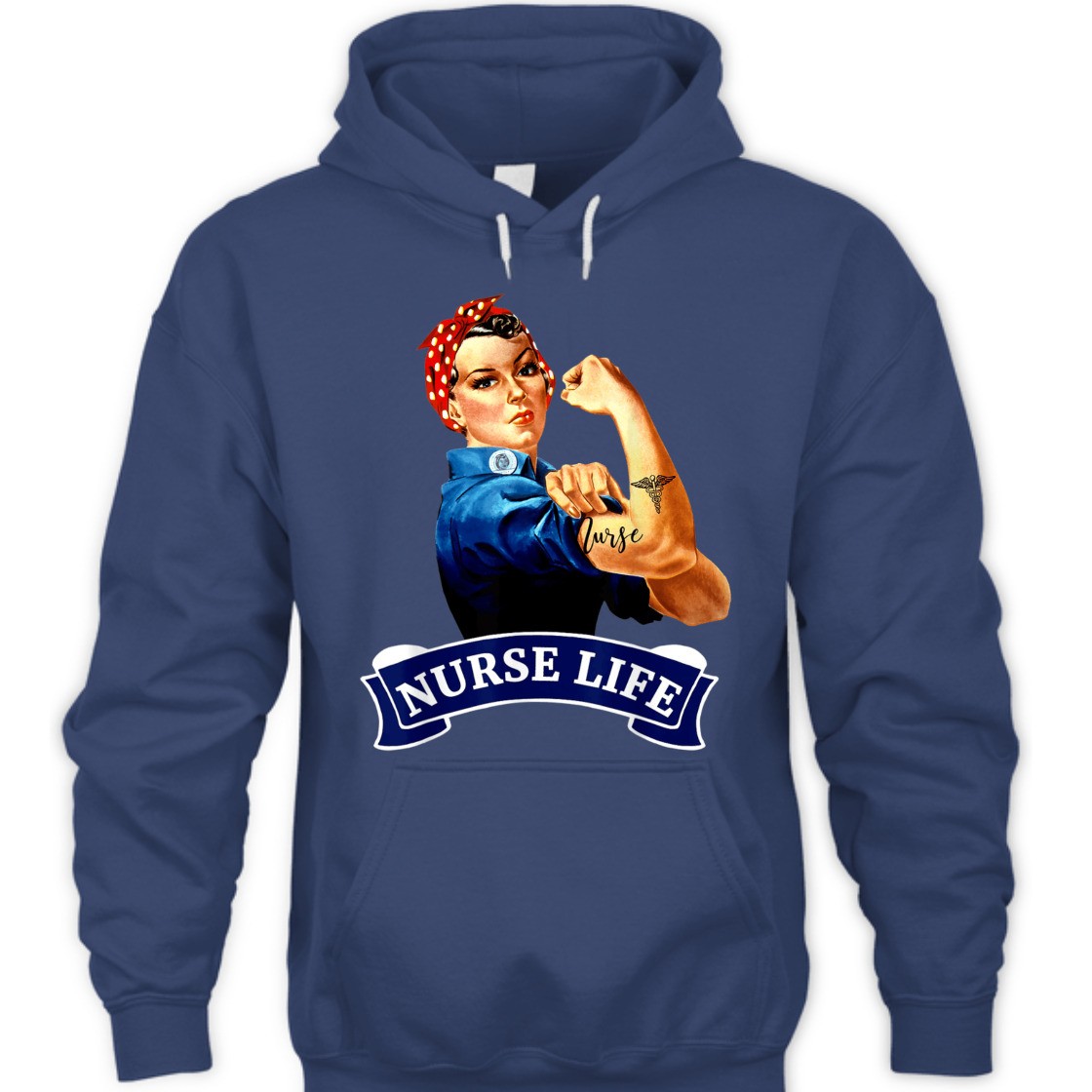 Strong Women Rosie The Riveter Retro Nurse Life Feminist T-Shirt