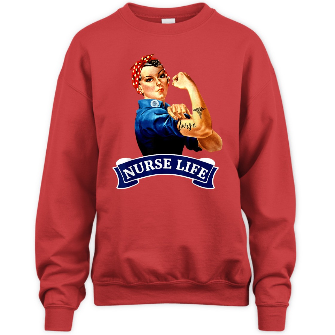 Strong Women Rosie The Riveter Retro Nurse Life Feminist T-Shirt Strong Women Rosie The Riveter Retro Nurse Life Feminist T-Shirt
