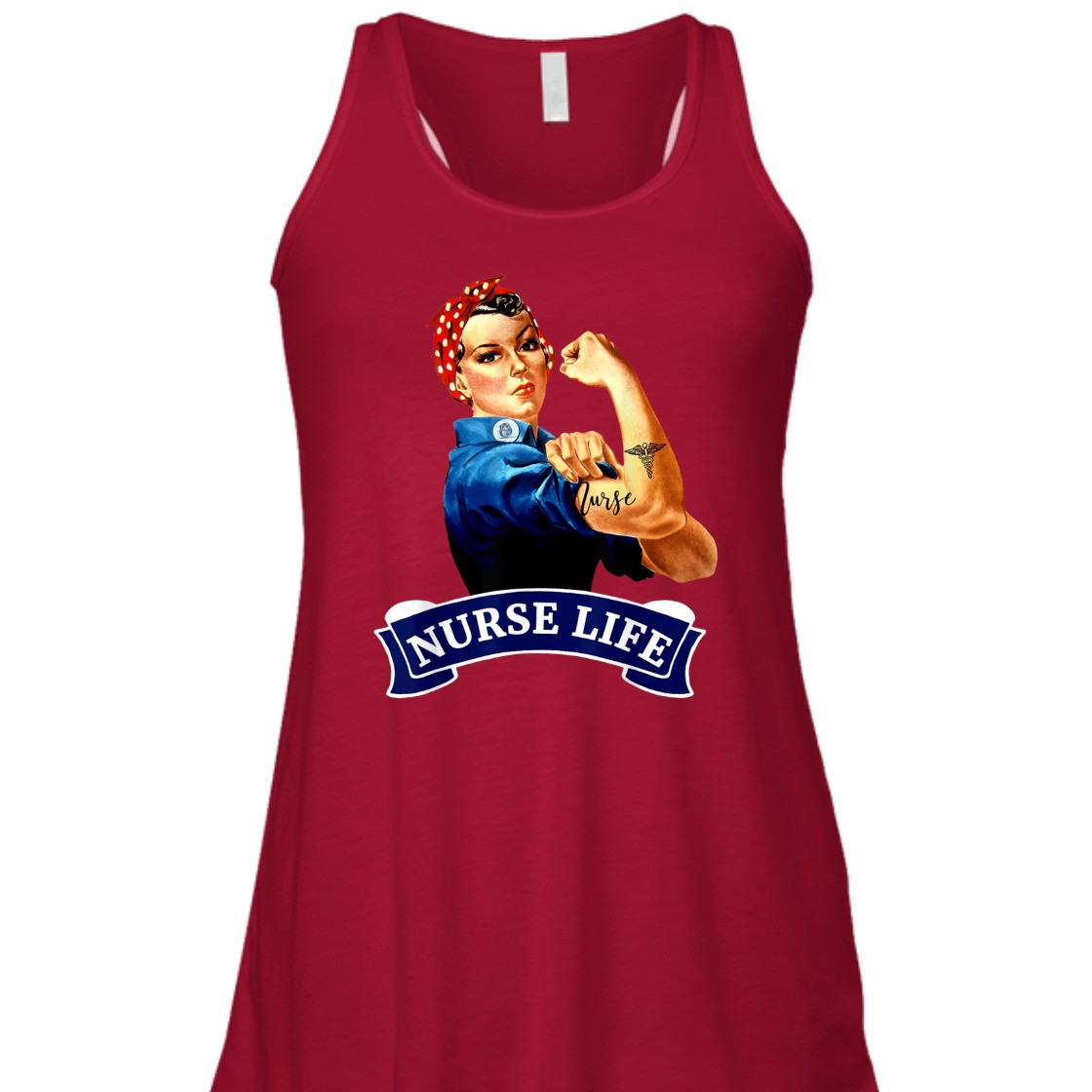 Strong Women Rosie The Riveter Retro Nurse Life Feminist T-Shirt Strong Women Rosie The Riveter Retro Nurse Life Feminist T-Shirt