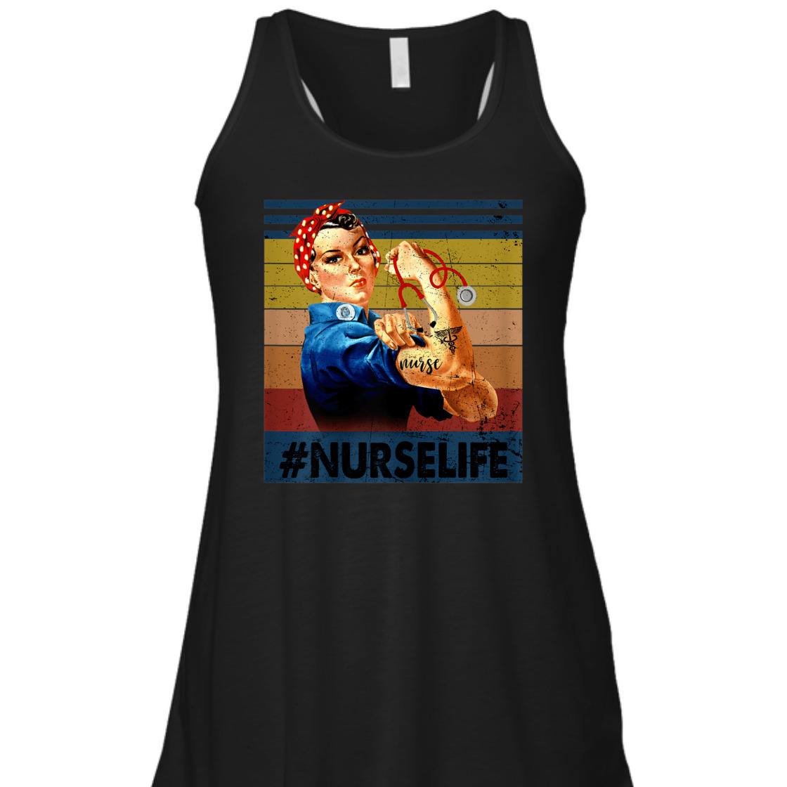 Strong Women Rosie The Riveter Vintage Nurse Life Feminist T-Shirt Strong Women Rosie The Riveter Vintage Nurse Life Feminist T-Shirt