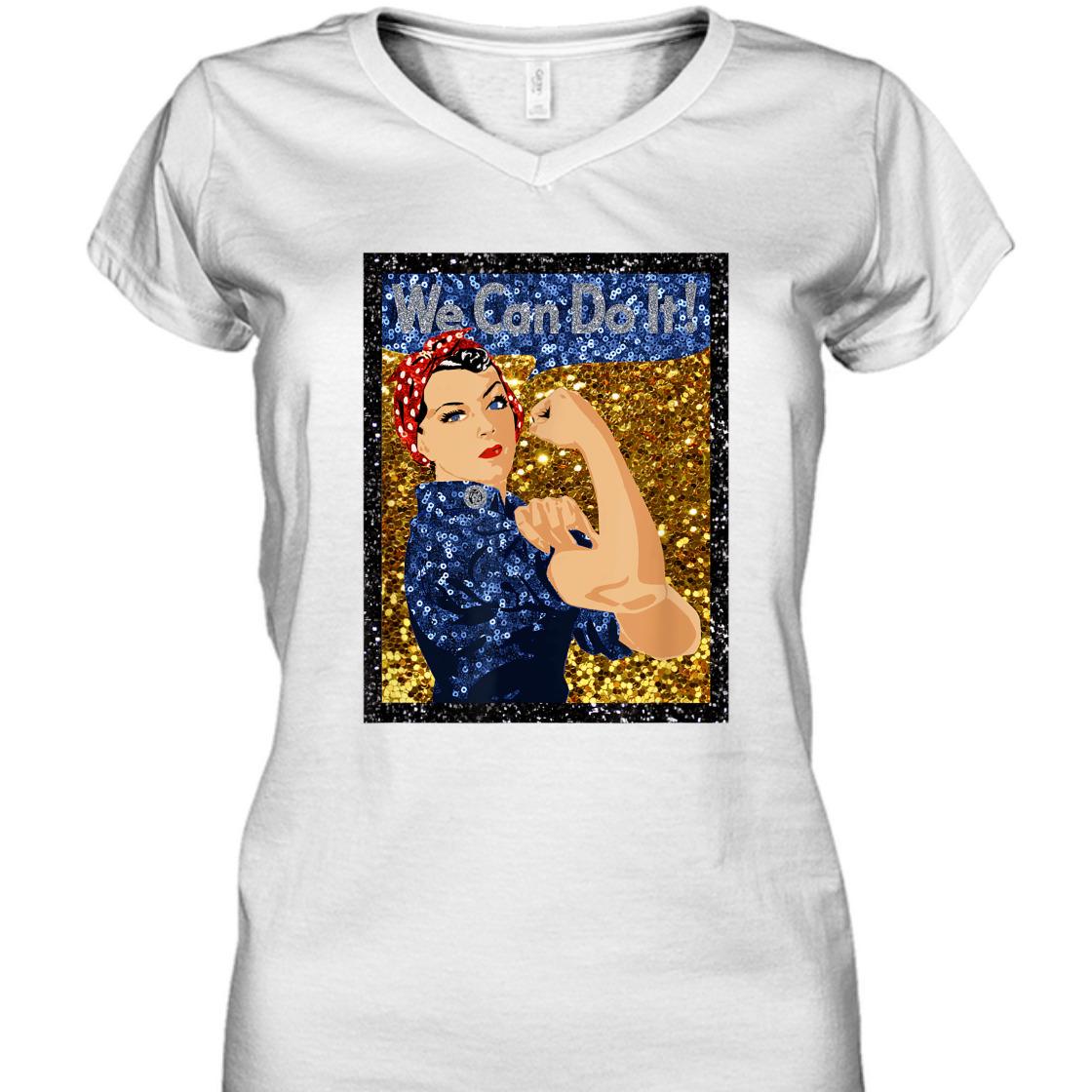 Strong Women Rosie The Riveter We Can Do It Vintage Feminist T-Shirt