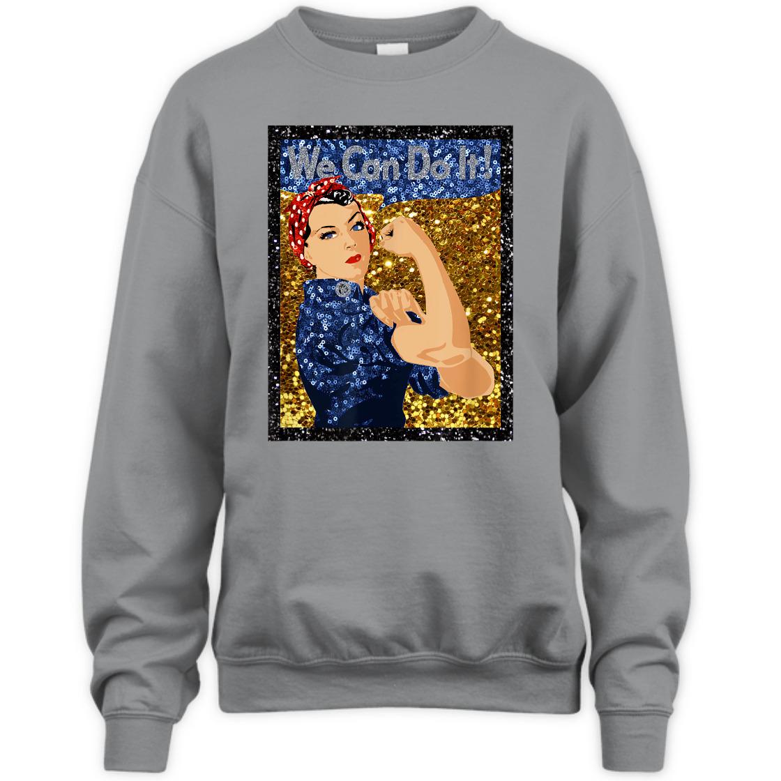 Strong Women Rosie The Riveter We Can Do It Vintage Feminist T-Shirt
