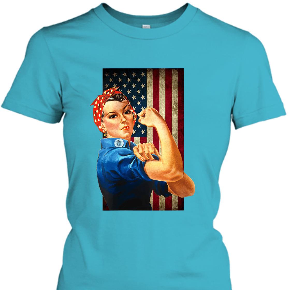 Strong Women Rosie The Riveter Girl Power T-Shirt Strong Women Rosie The Riveter Girl Power T-Shirt