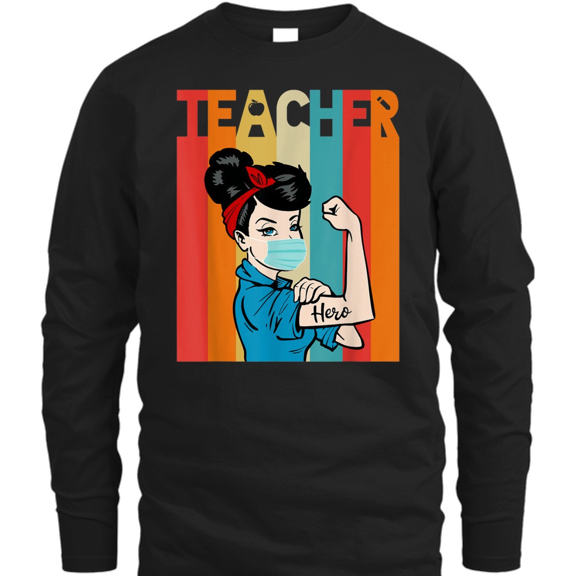 Strong Women Rosie The Riveter Vintage Teacher T-Shirt