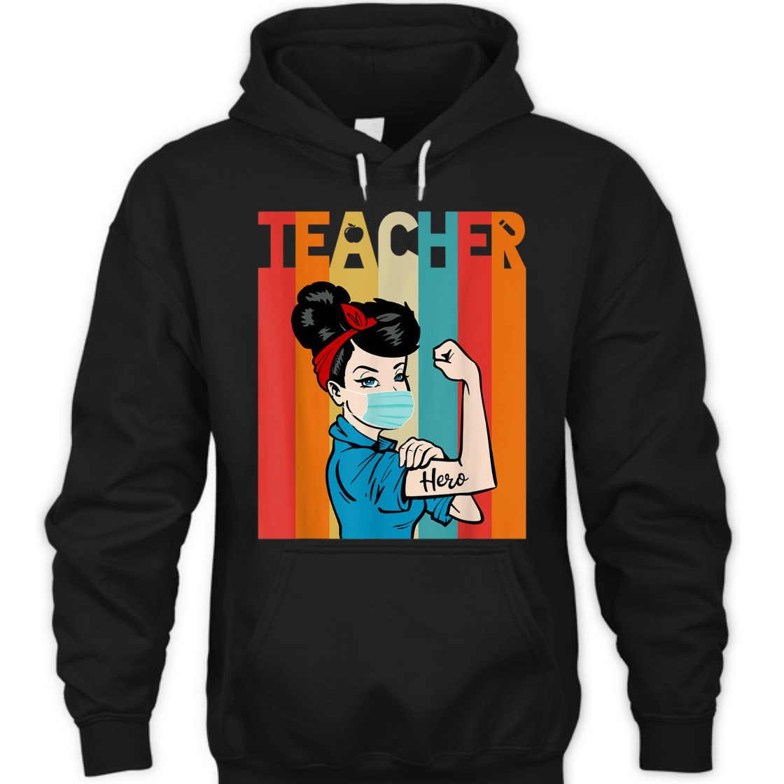Strong Women Rosie The Riveter Vintage Teacher T-Shirt