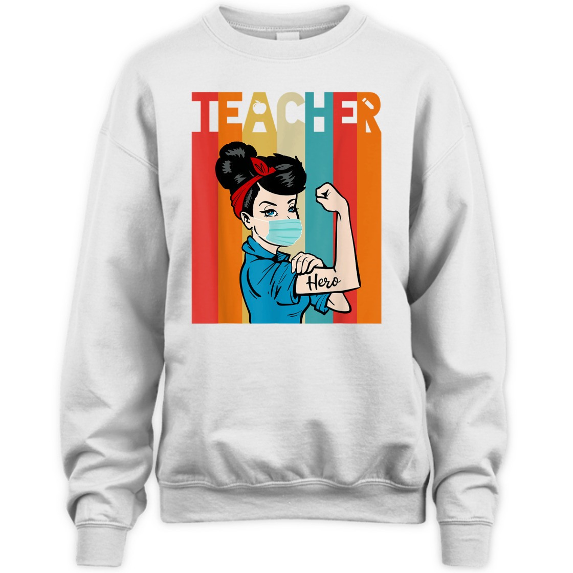 Strong Women Rosie The Riveter Vintage Teacher T-Shirt