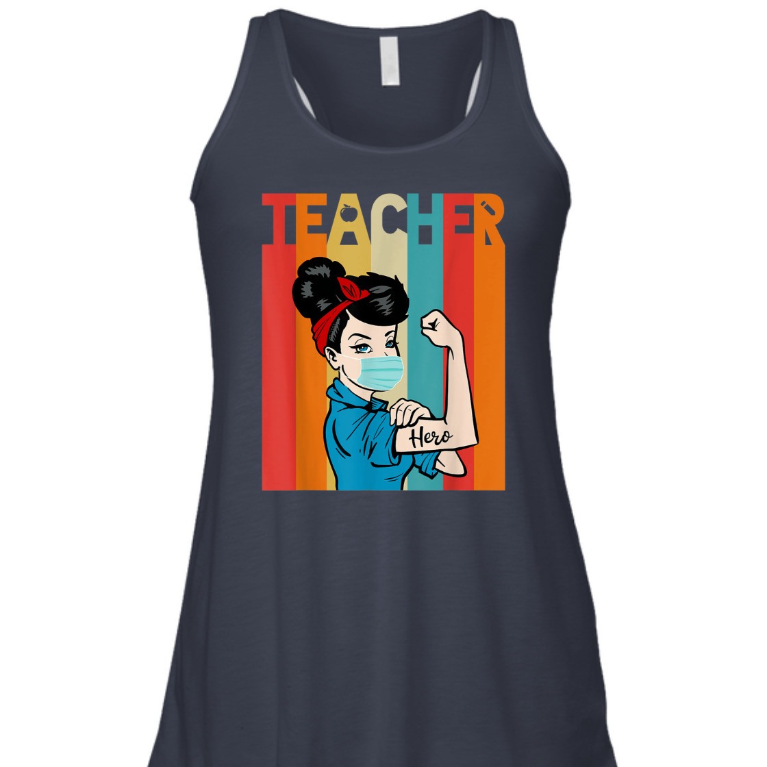 Strong Women Rosie The Riveter Vintage Teacher T-Shirt