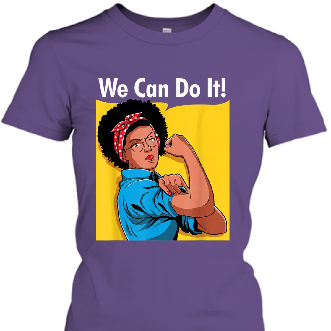 Strong Women Black Rosie The Riveter We Can Do It Retro T-Shirt