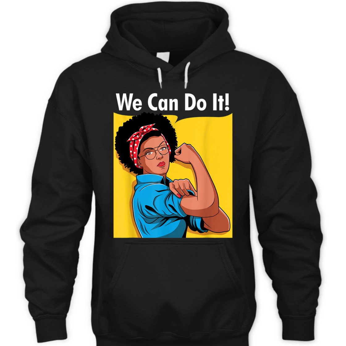 Strong Women Black Rosie The Riveter We Can Do It Retro T-Shirt