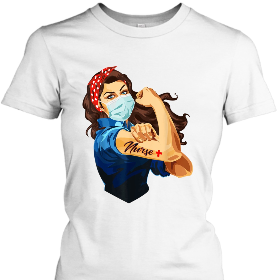 Strong Women Nurse Rosie The Riveter T-Shirt