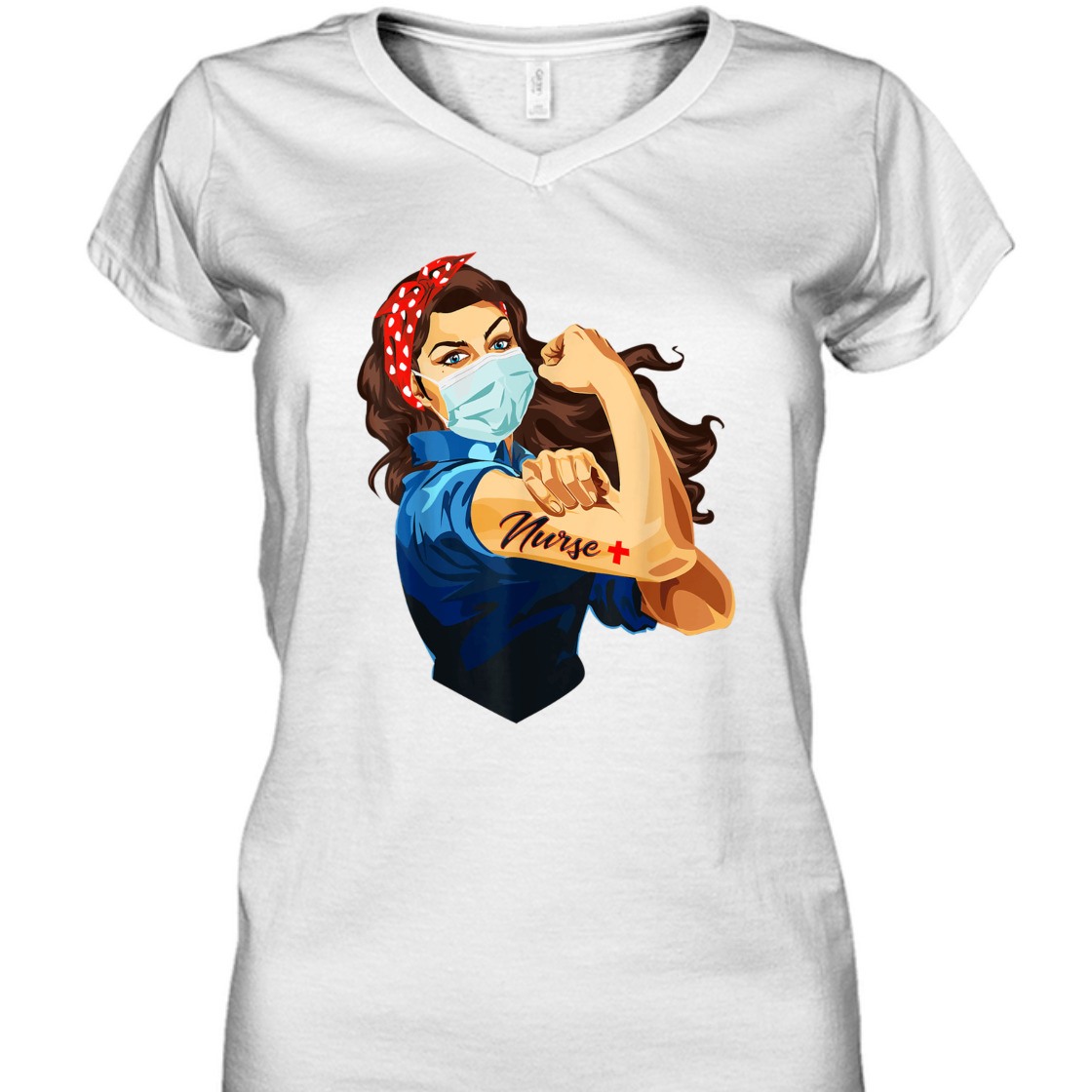 Strong Women Nurse Rosie The Riveter T-Shirt