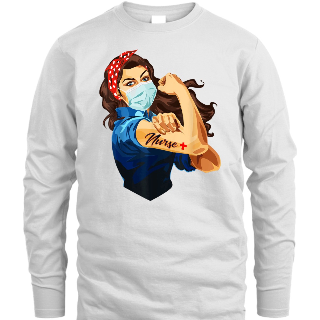 Strong Women Nurse Rosie The Riveter T-Shirt