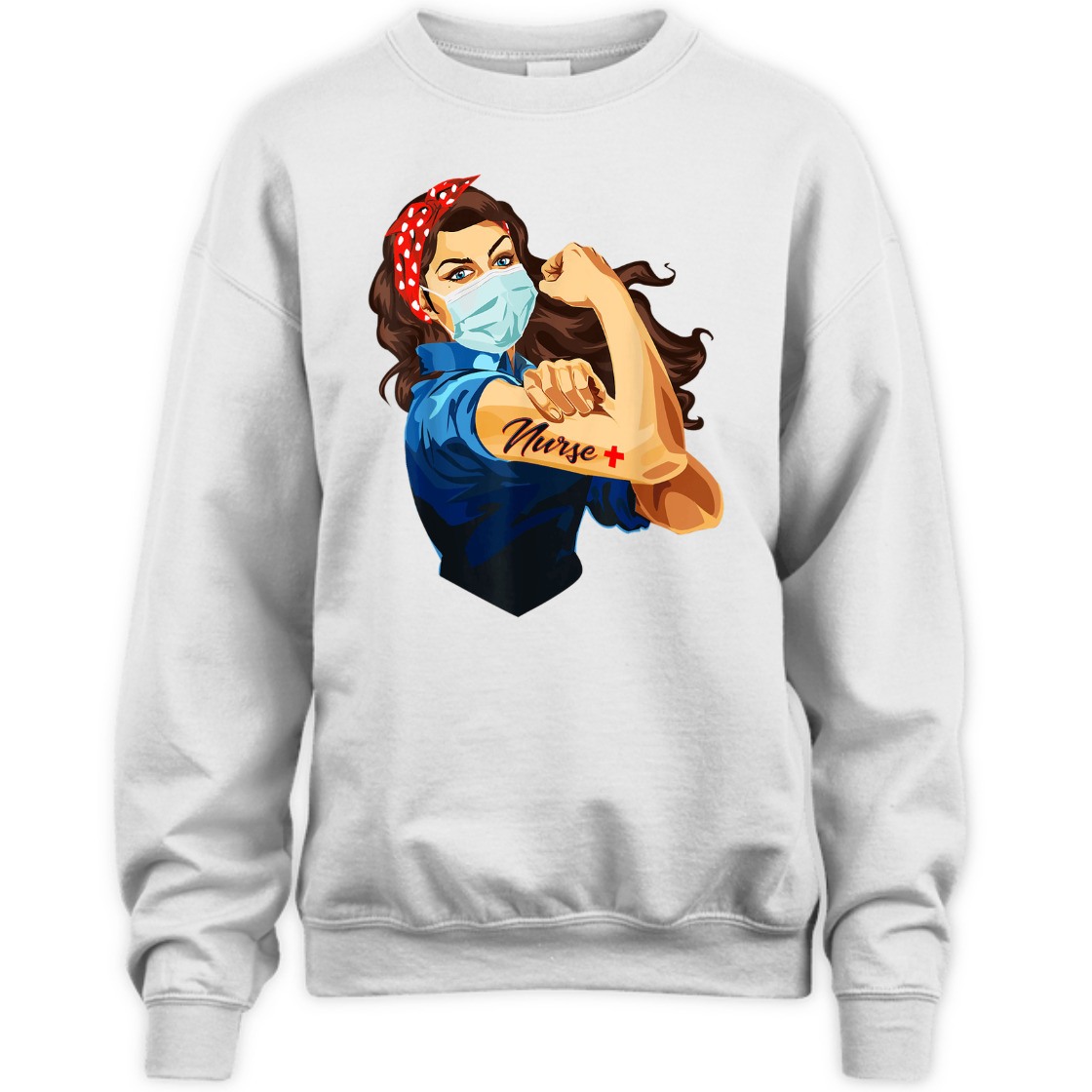 Strong Women Nurse Rosie The Riveter T-Shirt