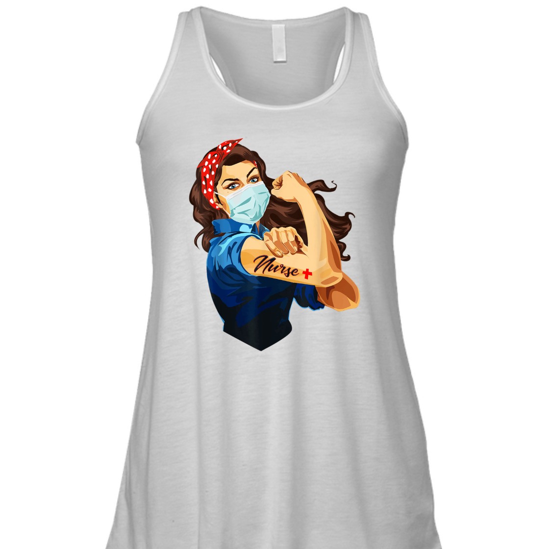 Strong Women Nurse Rosie The Riveter T-Shirt