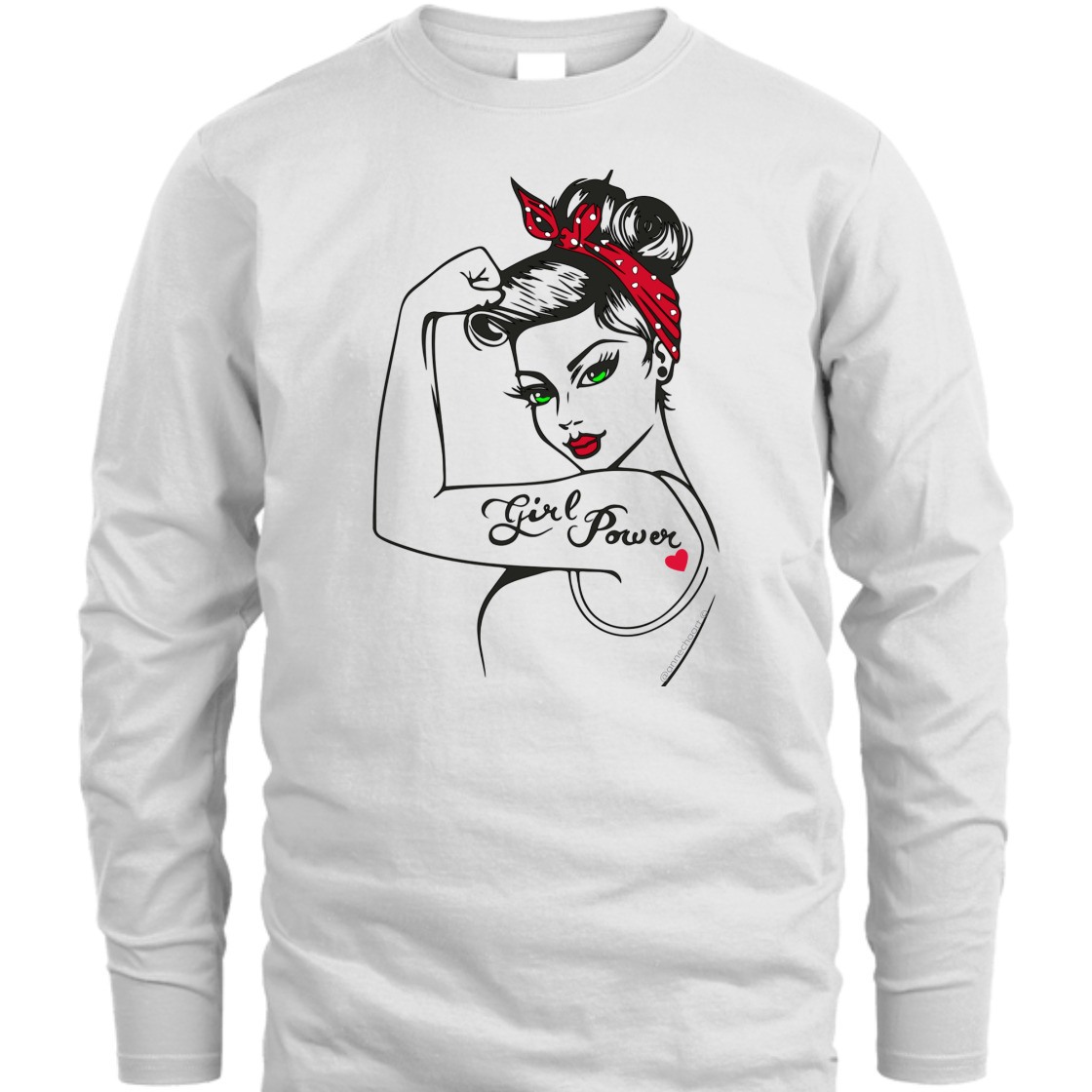 Strong Women Girl Power Pin Up Modern Rosie The Riveter T-Shirt