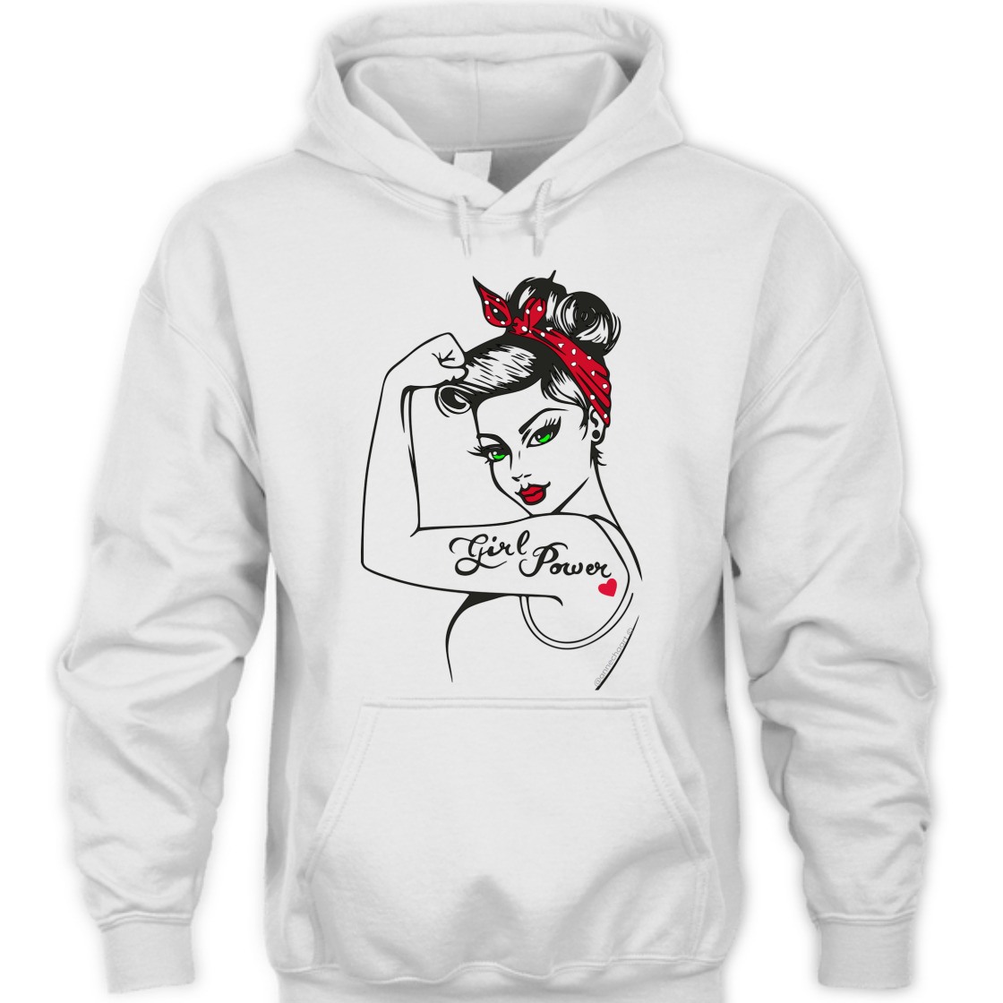 Strong Women Girl Power Pin Up Modern Rosie The Riveter T-Shirt