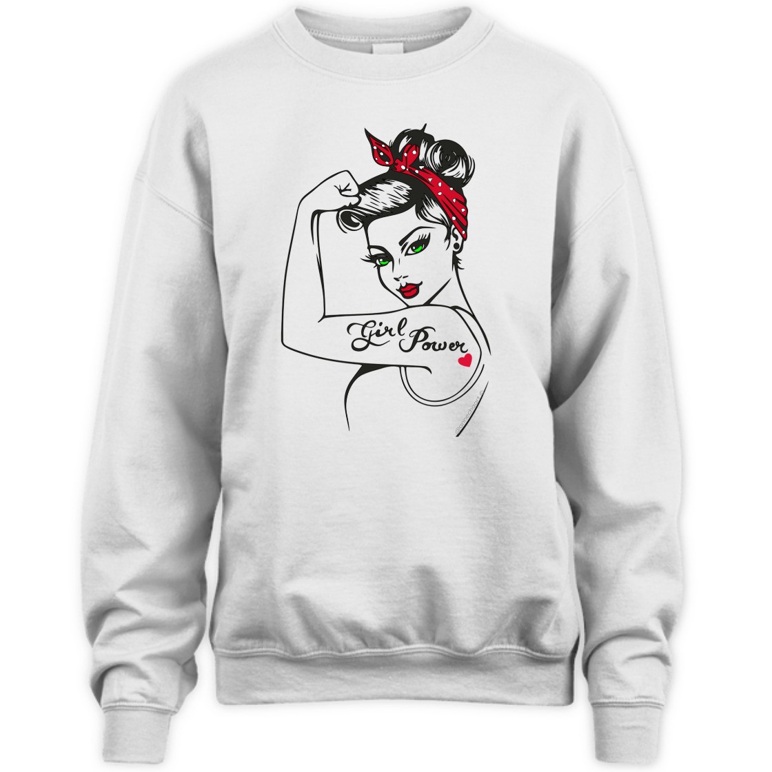 Strong Women Girl Power Pin Up Modern Rosie The Riveter T-Shirt