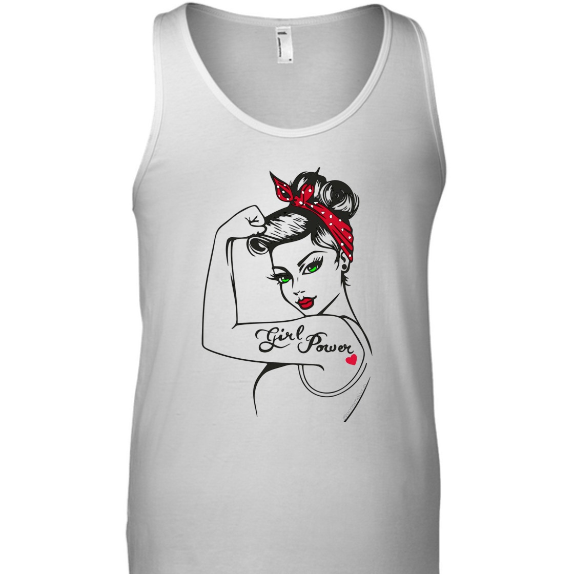 Strong Women Girl Power Pin Up Modern Rosie The Riveter T-Shirt
