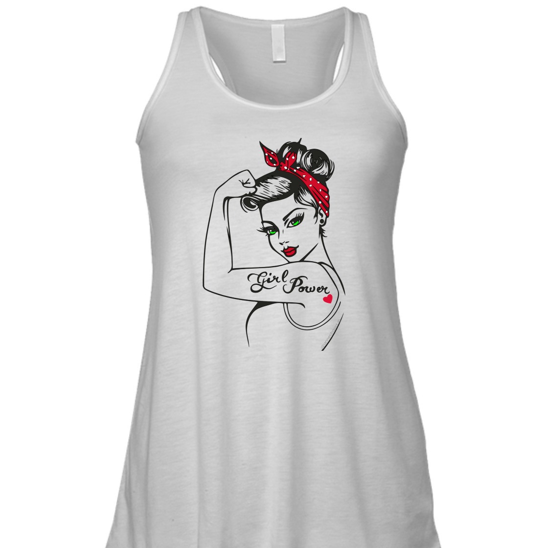 Strong Women Girl Power Pin Up Modern Rosie The Riveter T-Shirt