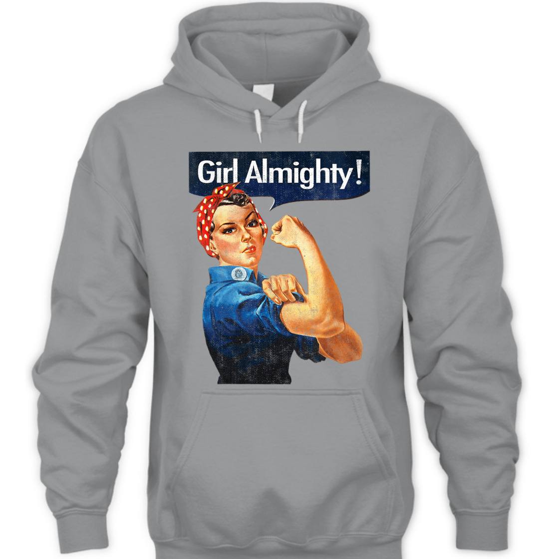 Strong Women Girl Almighty Rosie The Riveter Vintage T-Shirt
