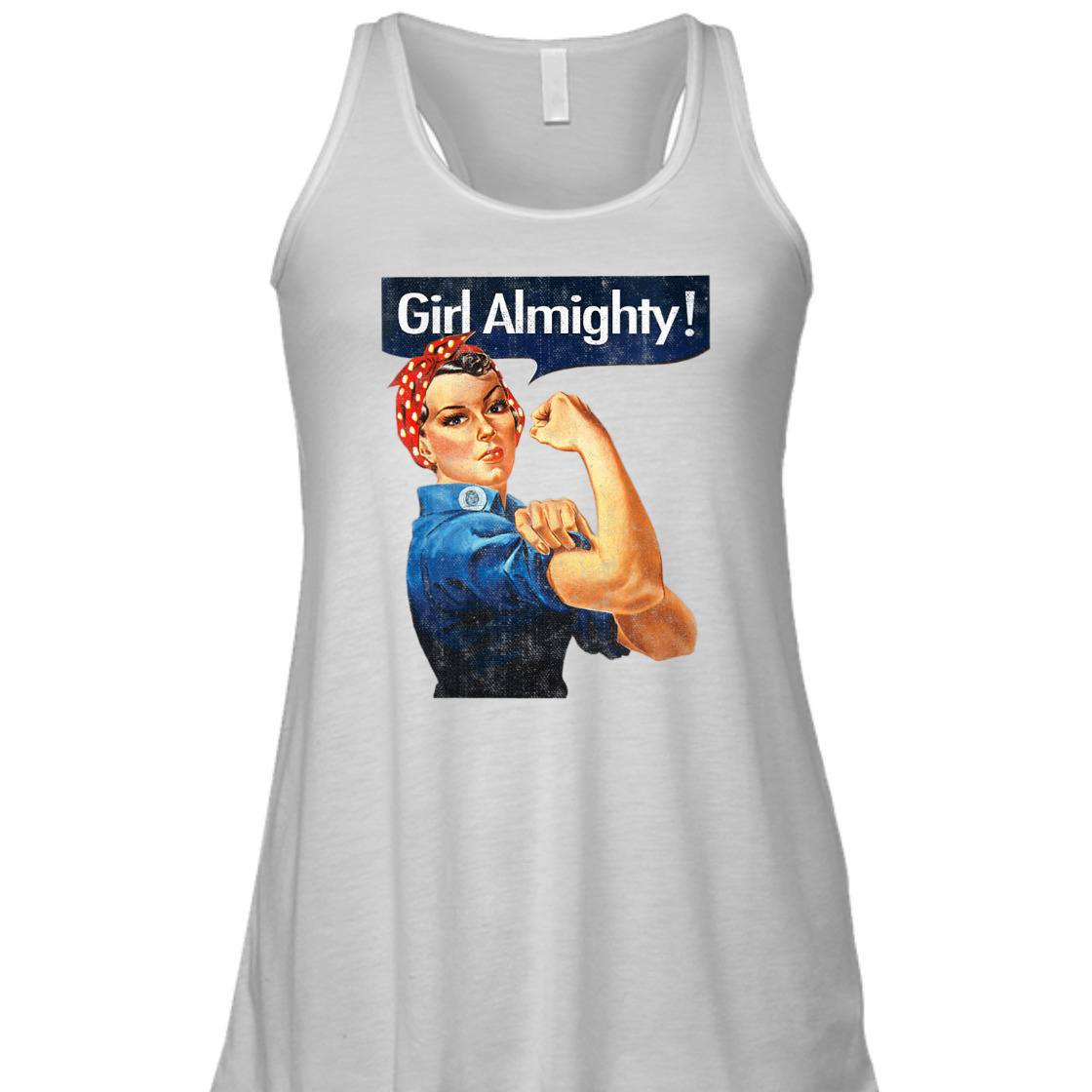 Strong Women Girl Almighty Rosie The Riveter Vintage T-Shirt