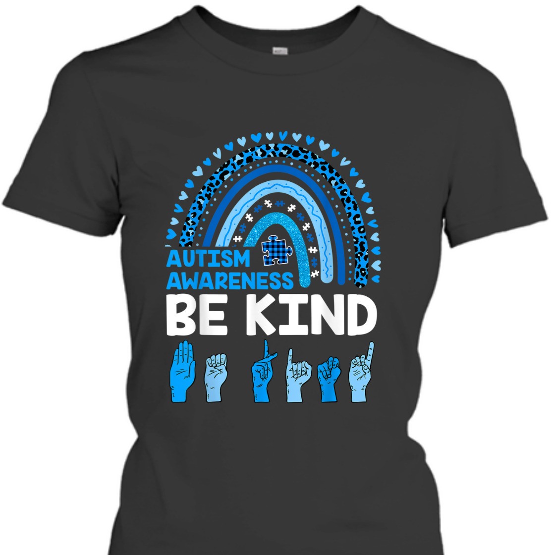 Strong Women Be Kind Autism Awareness Leopard Rainbow Kindness Autistic T-Shirt Strong Women Be Kind Autism Awareness Leopard Rainbow Kindness Autistic T-Shirt