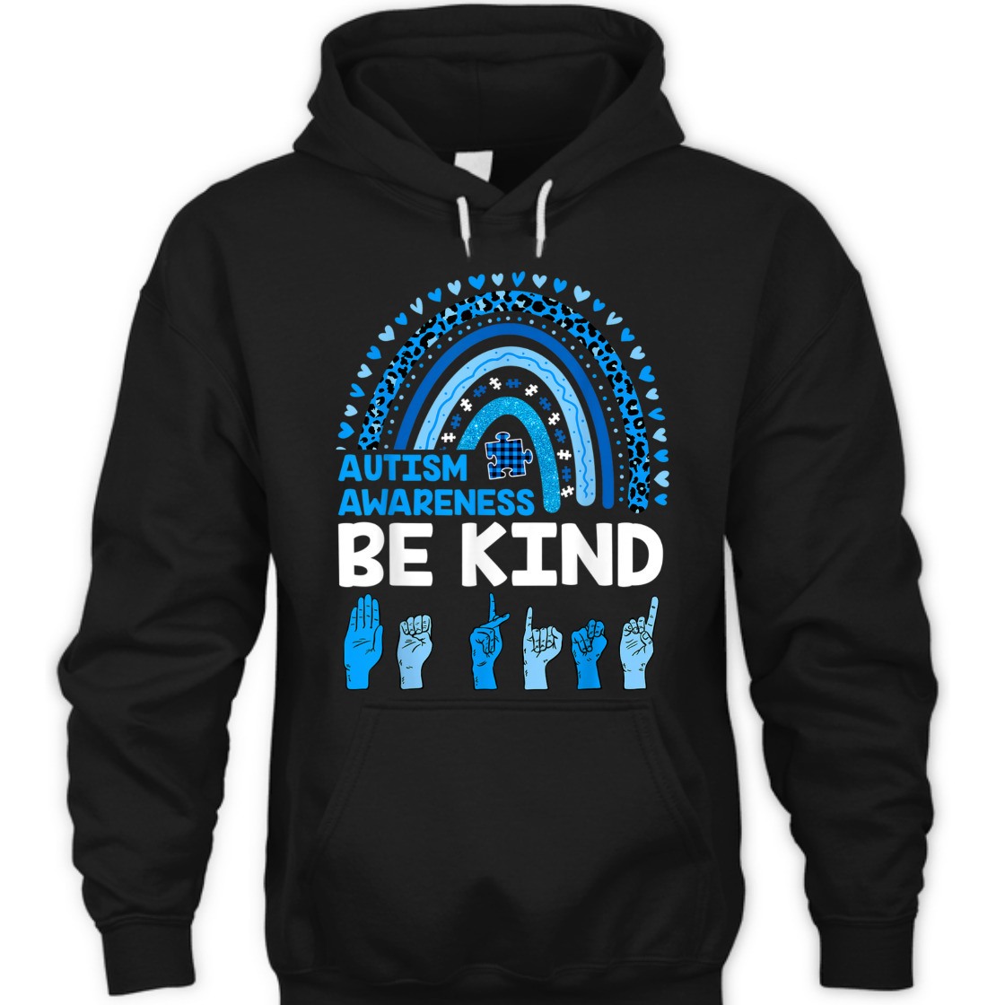 Strong Women Be Kind Autism Awareness Leopard Rainbow Kindness Autistic T-Shirt