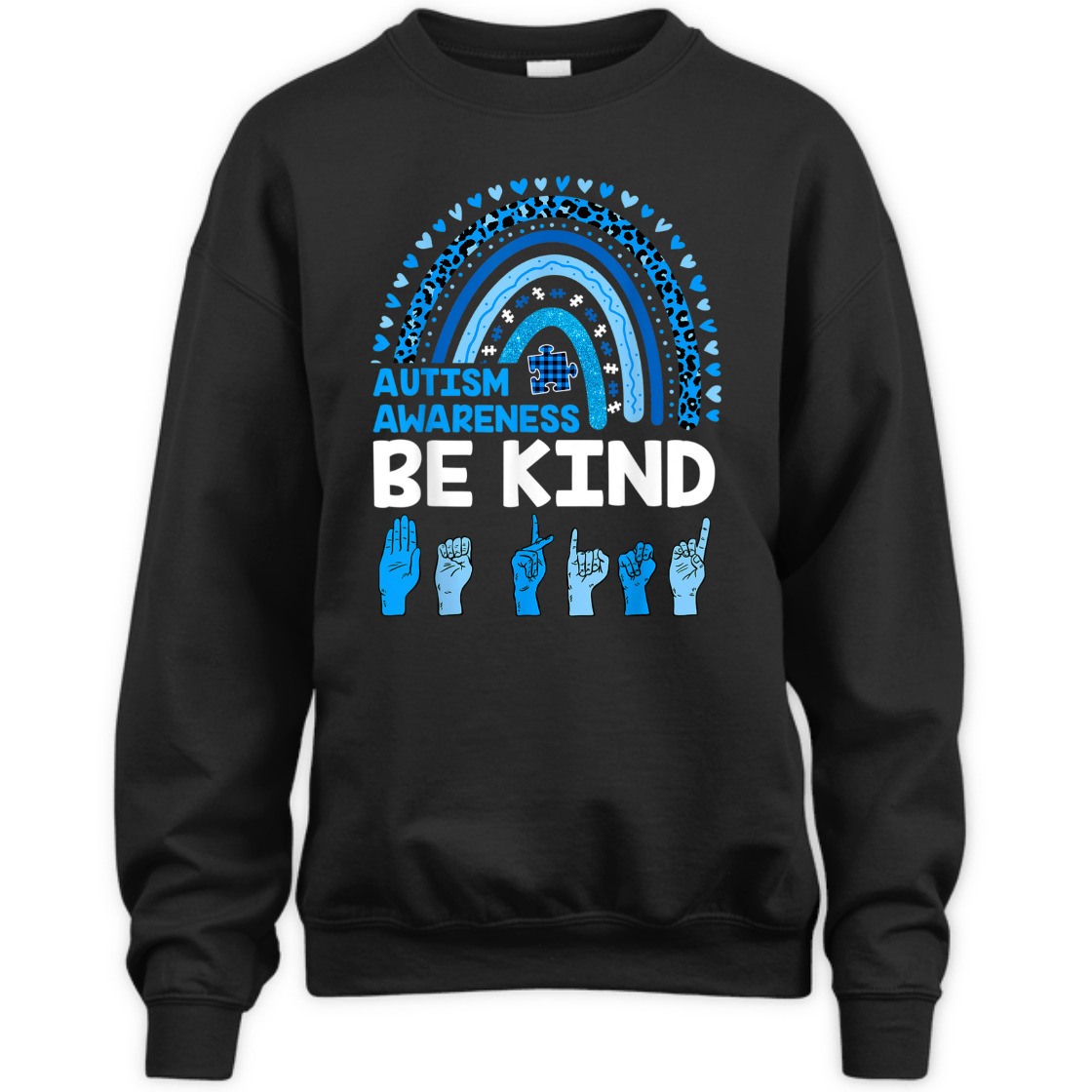 Strong Women Be Kind Autism Awareness Leopard Rainbow Kindness Autistic T-Shirt