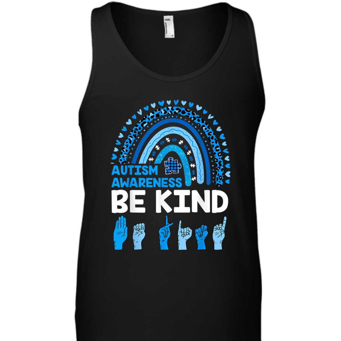 Strong Women Be Kind Autism Awareness Leopard Rainbow Kindness Autistic T-Shirt