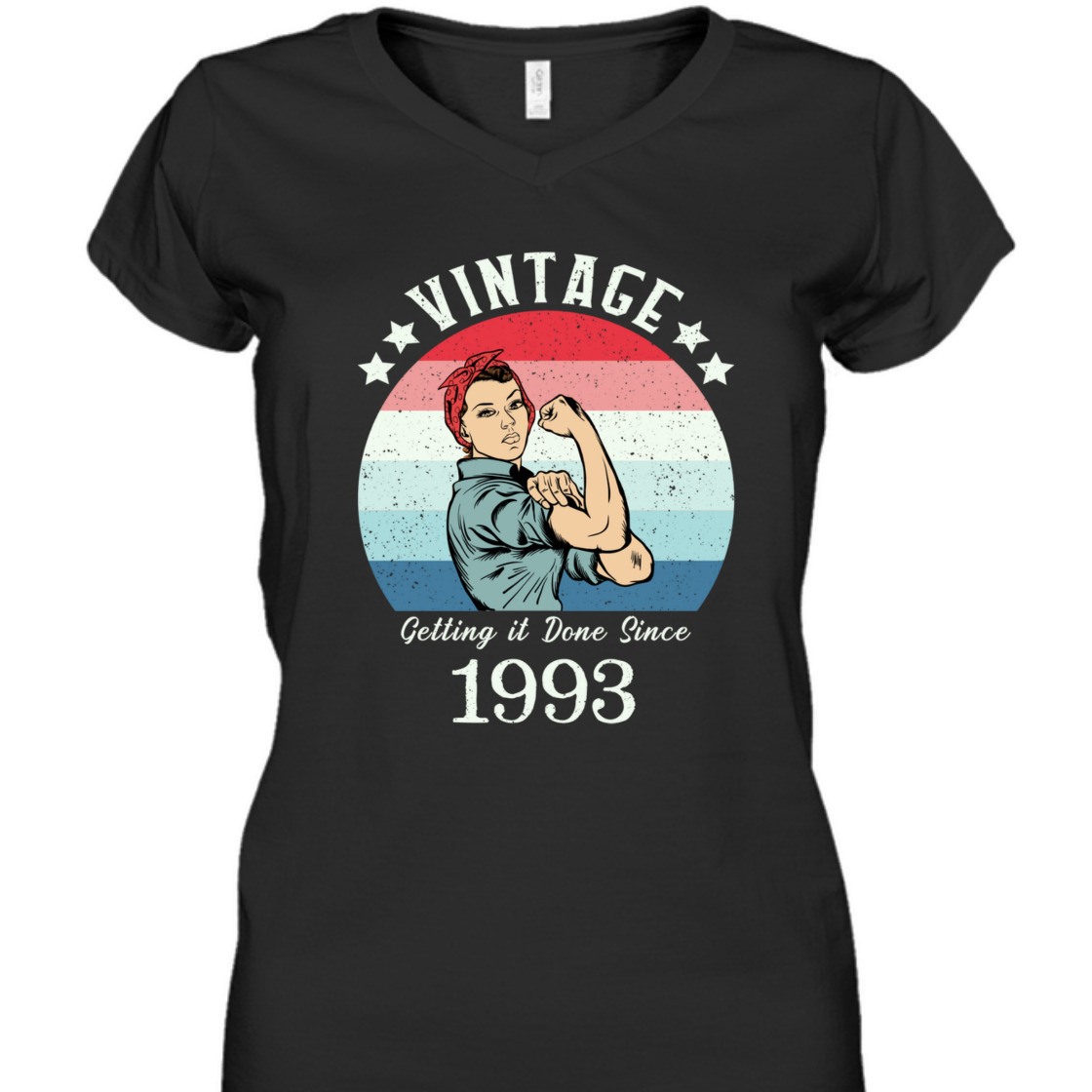 Strong Women Vintage 1993 Rosie The Riveter Birthday T-Shirt