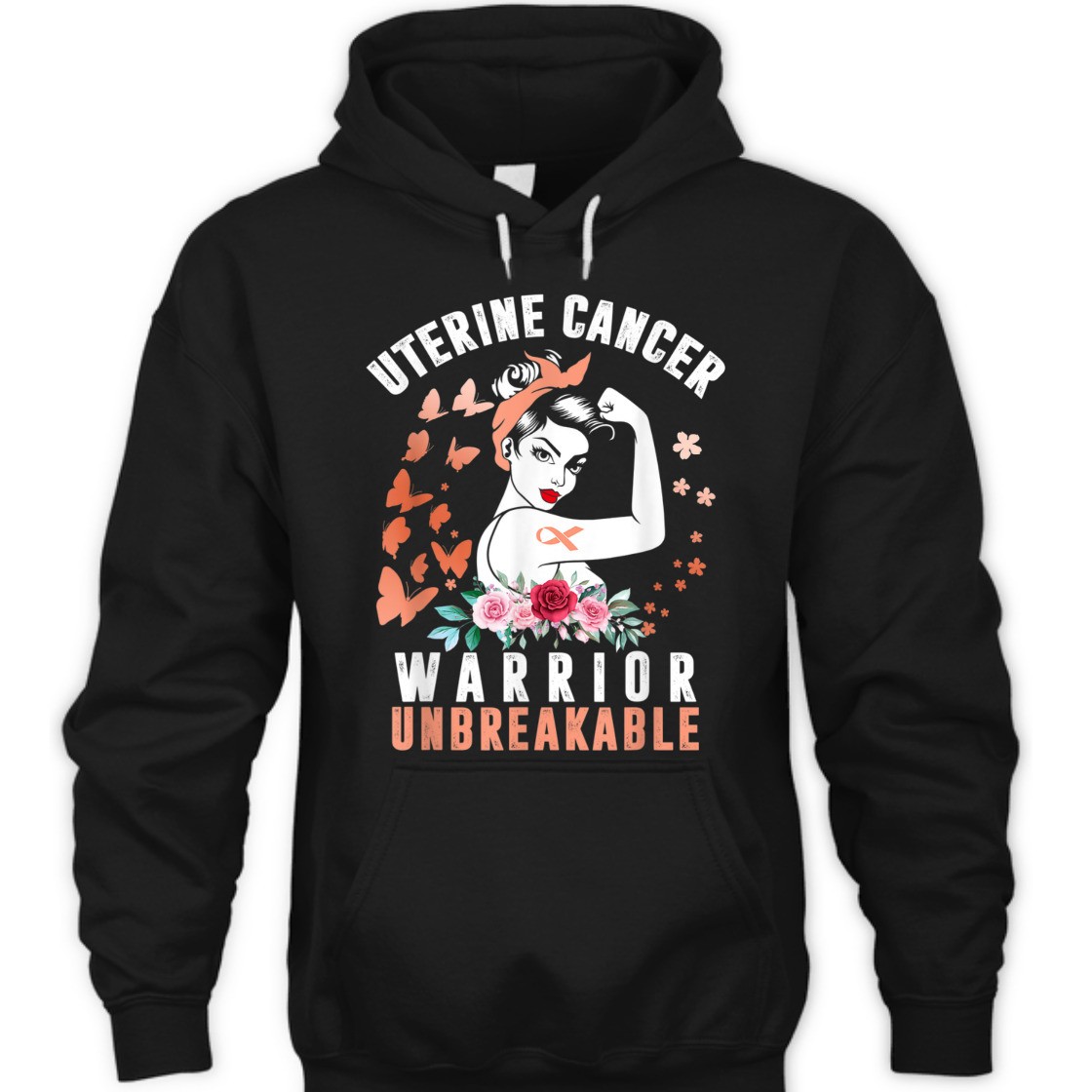 Strong Women Uterine Cancer Awareness Warrior Unbreakable T-Shirt