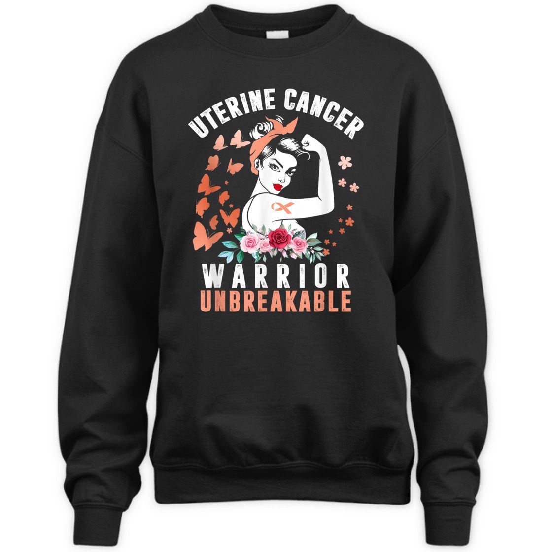 Strong Women Uterine Cancer Awareness Warrior Unbreakable T-Shirt