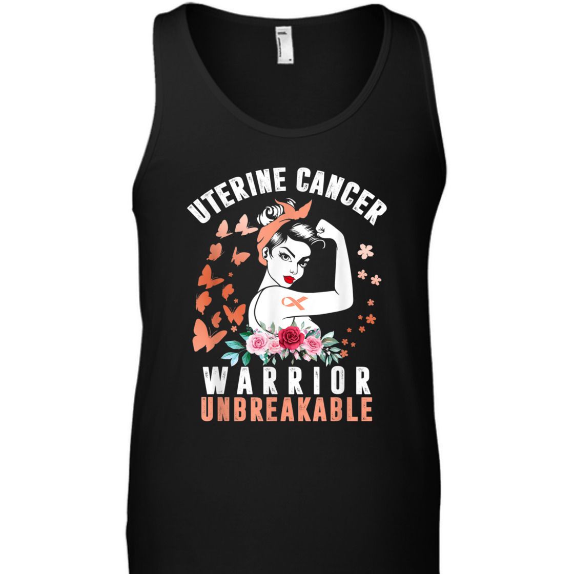 Strong Women Uterine Cancer Awareness Warrior Unbreakable T-Shirt