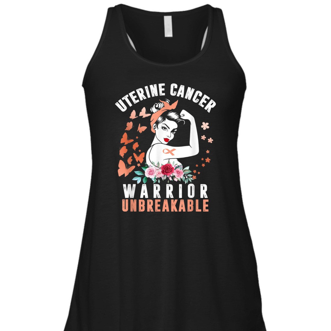 Strong Women Uterine Cancer Awareness Warrior Unbreakable T-Shirt