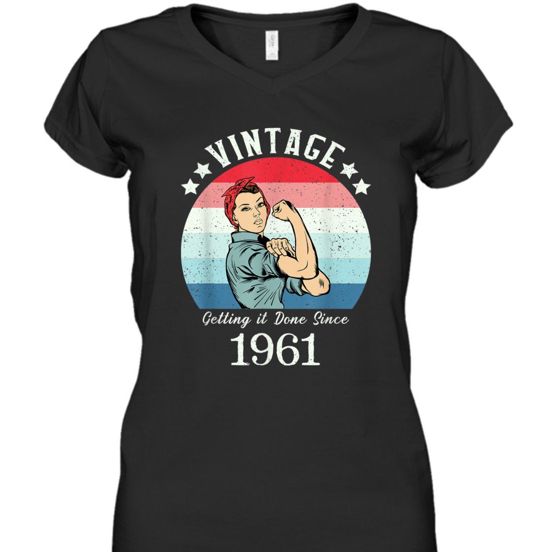 Strong Women Vintage 1961 Rosie The Riveter Birthday T-Shirt