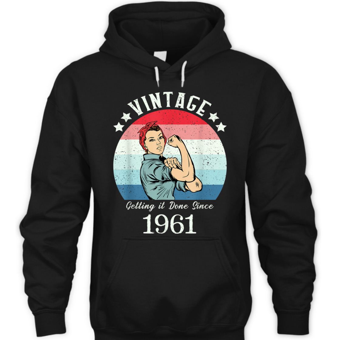 Strong Women Vintage 1961 Rosie The Riveter Birthday T-Shirt