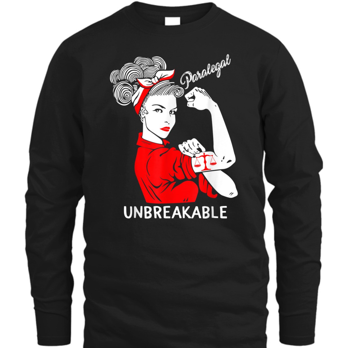 Paralegal Unbreakable Strong Woman Rosie The Riveter Girls T-Shirt