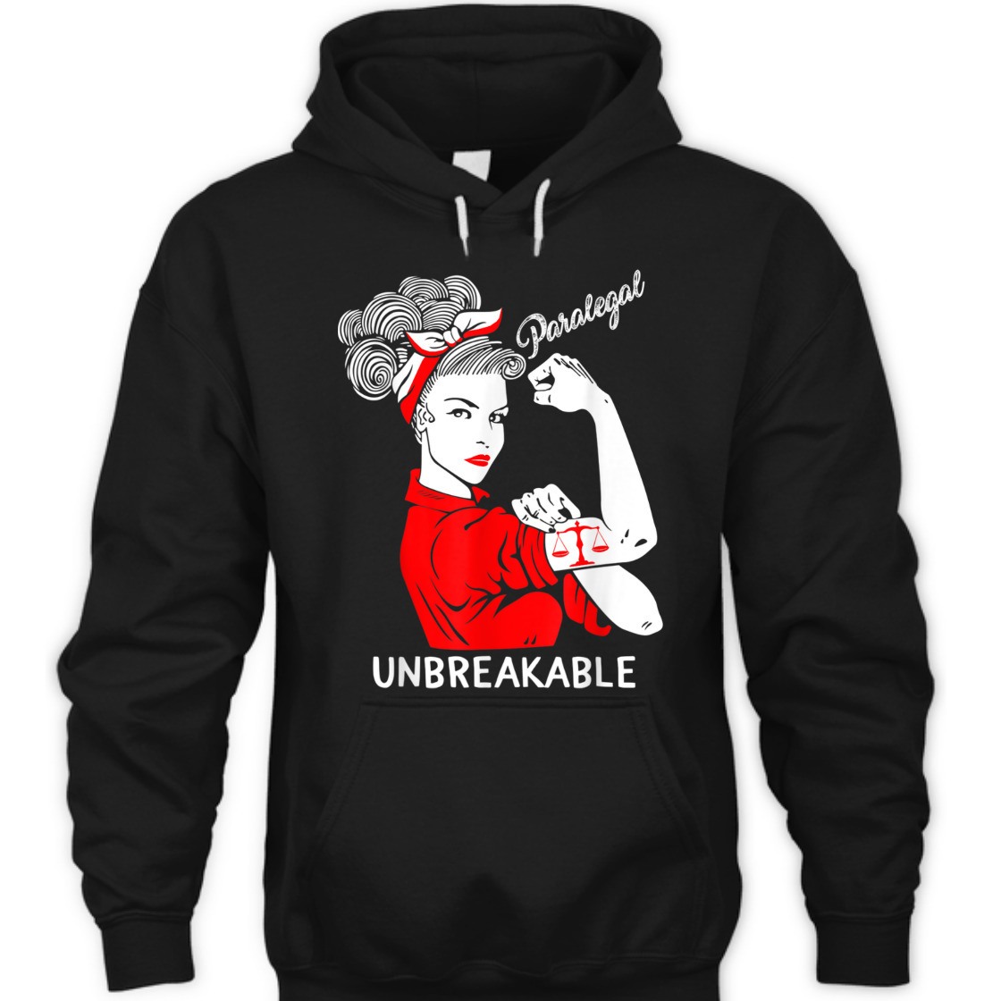 Paralegal Unbreakable Strong Woman Rosie The Riveter Girls T-Shirt