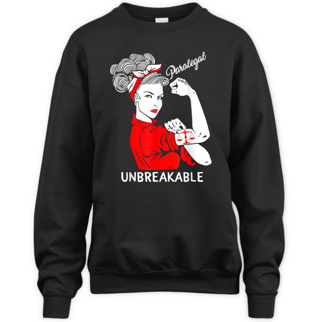 Paralegal Unbreakable Strong Woman Rosie The Riveter Girls T-Shirt