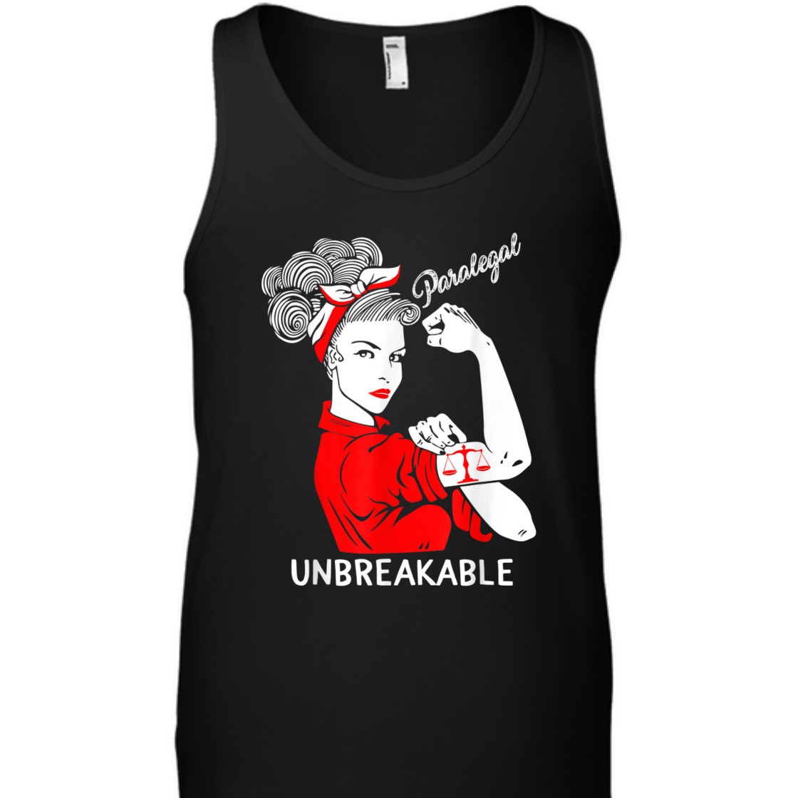 Paralegal Unbreakable Strong Woman Rosie The Riveter Girls T-Shirt