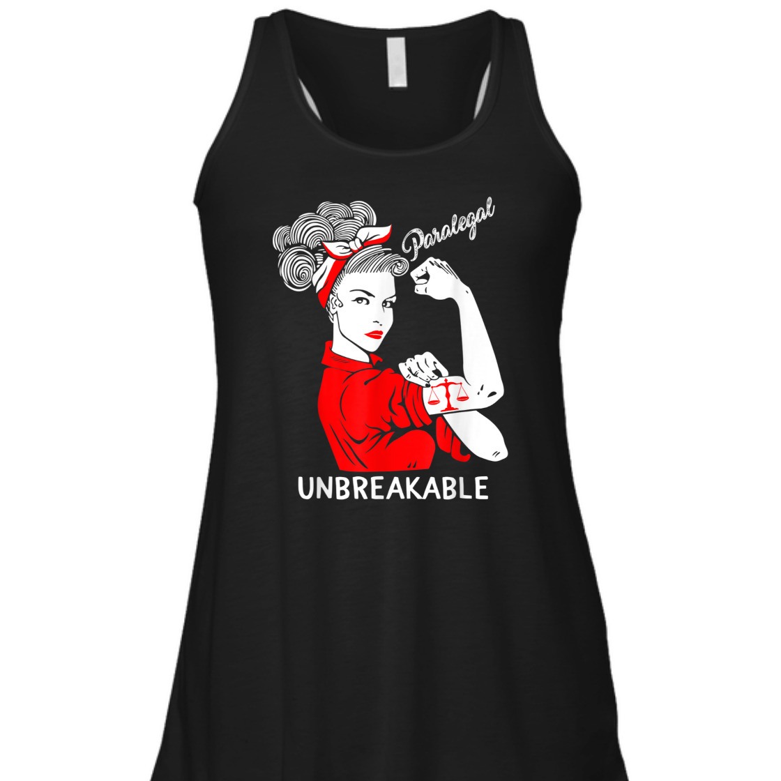 Paralegal Unbreakable Strong Woman Rosie The Riveter Girls T-Shirt