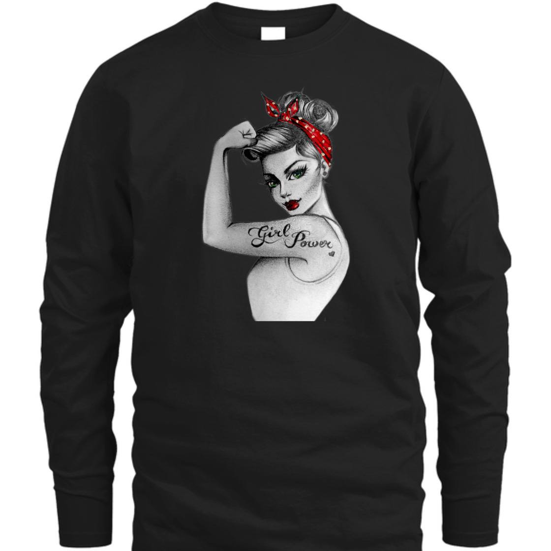 Strong Women Girl Power Rosie The Riveter T-Shirt