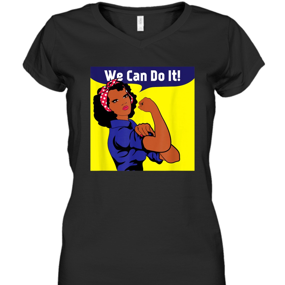 Strong Women African American Black Rosie The Riveter We Can Do It T-Shirt