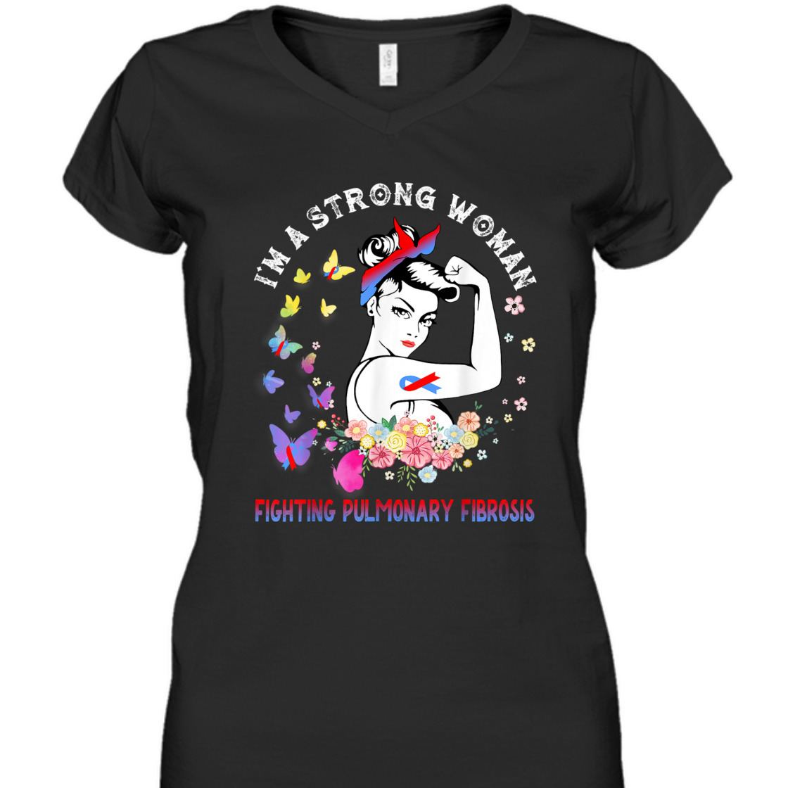 Fighting Pulmonary Fibrosis I'm A Strong Woman T-Shirt