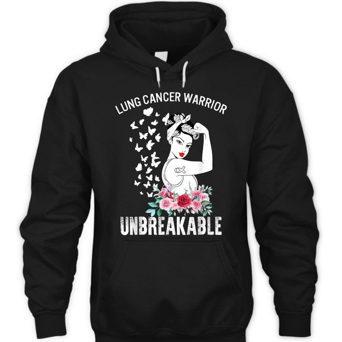 Strong Women Lung Cancer Awareness Warrior Unbreakable T-Shirt