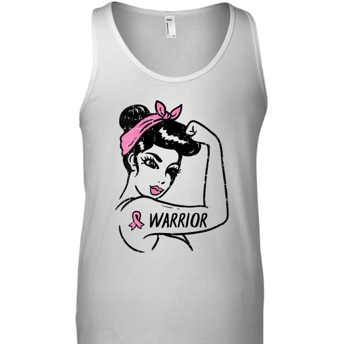 Strong Women Breast Cancer Awareness Warrior Rosie The Riveter Pink T-Shirt