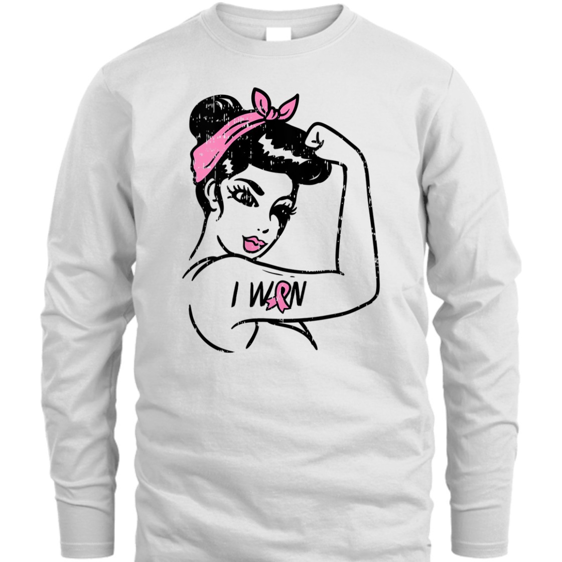 Strong Women Rosie Riveter The I Won Awareness Breast Cancer Survivor T-Shirt