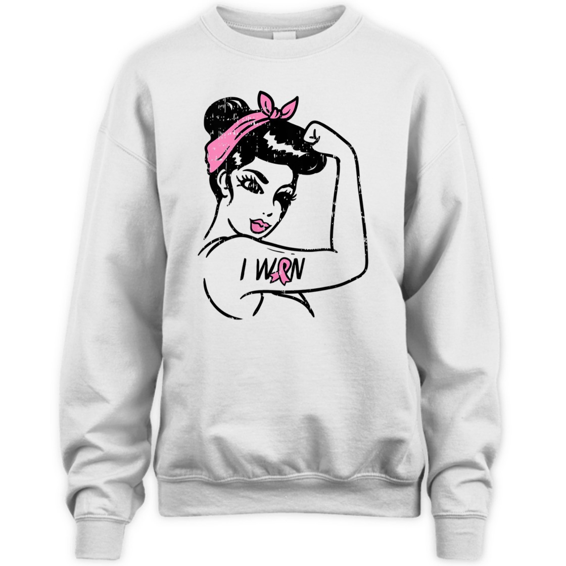 Strong Women Rosie Riveter The I Won Awareness Breast Cancer Survivor T-Shirt Strong Women Rosie Riveter The I Won Awareness Breast Cancer Survivor T-Shirt